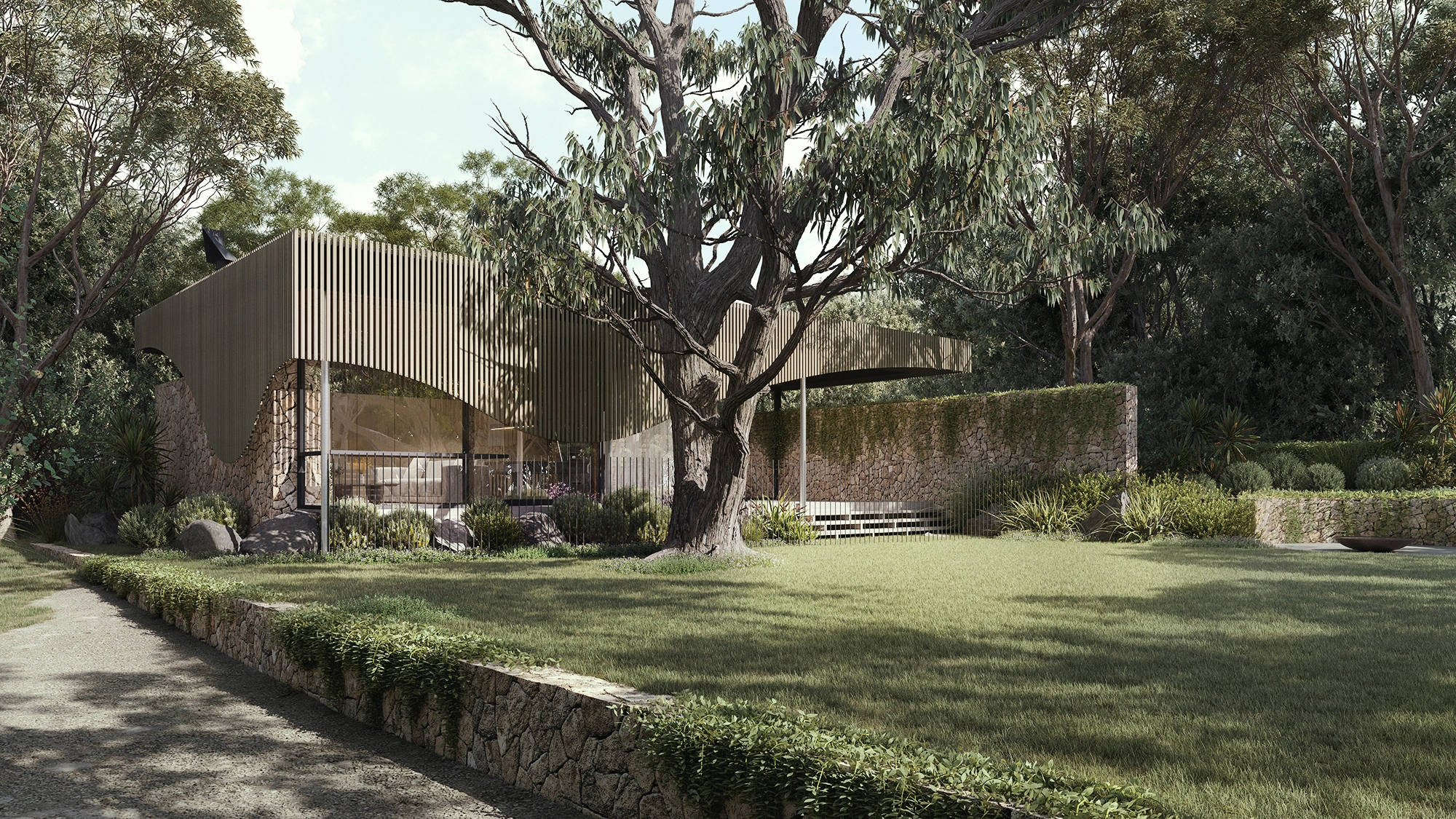 First facade rendering for The Snug, Melba Parade, Anglesea