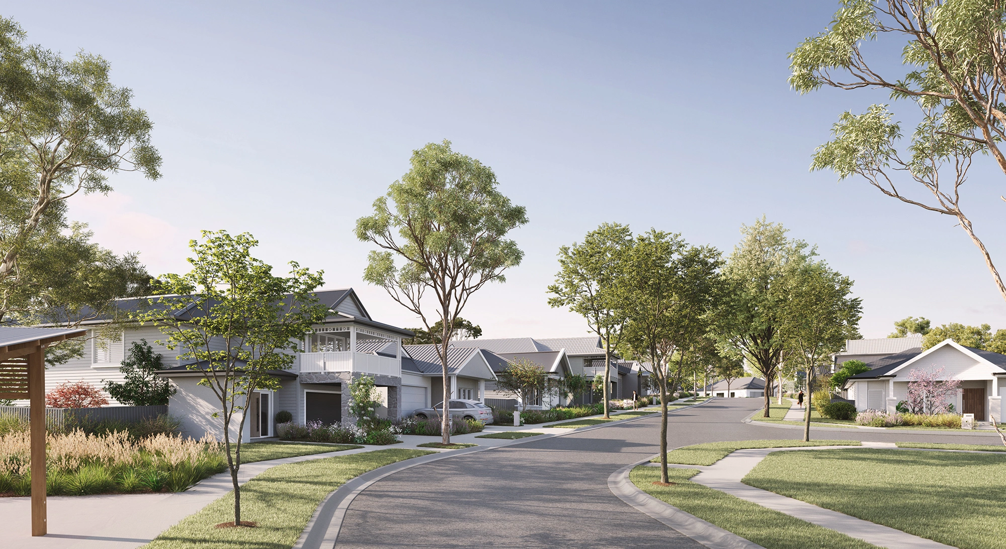 Streetscape rendering for The Grange, Mount Barker